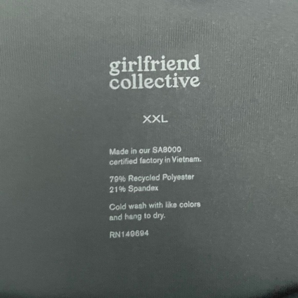 Girlfriend Collective Dylan Tank Bra 001 - Picture 4 of 5